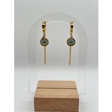 Arnes Jewelry Çelik Zirkon Taşlı Göz Sallantılı Küpe