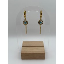 Arnes Jewelry Çelik Zirkon Taşlı Göz Sallantılı Küpe