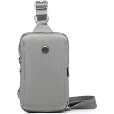 Smart Bags Krinkıl Kumaş Bodybag Uniseks Metalik Postacı Çantası BC 3105 - Koyu Gri