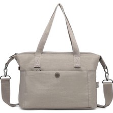 Smart Bags Nano Metalik Kumaş Kadın Omuz Çantası BC 3127 - Vizon