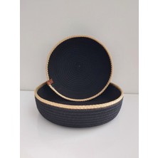 Home Decors By Özlem 2'li Sepet Takımı Düzenleyici Organizer Dekorasyon Hasır Sepet Hediyelik 26X7-22X7CM