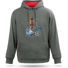 Tarrzzcom Deniz Feneri ve Yelkenli Tasarım Sweatshirt Hoodie