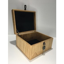 Hediye Kutusu El Yapımı Ahşap Hediye Kutusu 20X23X16 Kilitlenebilir