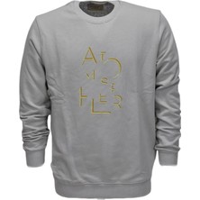 Commens Erkek Baskılı Spor Sıfır Yaka Sweatshirt R2206 BGL-ST03190