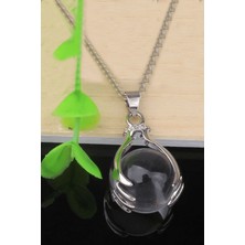 Tesbih Atölyesi El Model Kristal Kuvars Taşı Kolye