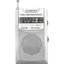 Sonivox Gri Renk Cep Tipi Analog Fm Radyo VS-R106 (81)