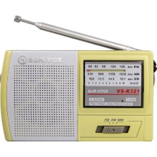 Sonivox Krem Renk Cep Tipi Analog Fm Radyo VS-R321 (81)