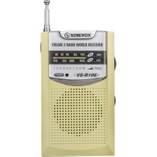 Sonivox Gold Renk Cep Tipi Analog Fm Radyo VS-R106 (81)