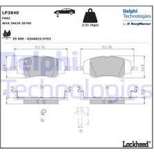 Delphi Ön Fren Balatası Corsa F E 19 Mokka E 20 208 19 2008 19 C4 20 Ds3 18 302MM 1681371180