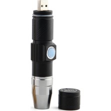 Pandoraplanet Mini LED El Feneri 365NM Muayene Lambası USB Şarj Uv Torch Işığı (Yurt Dışından)