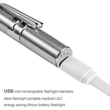 Pandoraplanet 【rongcai】 Kalem Işık USB Şarj Edilebilir Mini Su Geçirmez Doktor USB Işık Tıbbi Cerrahi Acil Durum El Feneri Yeniden (Yurt Dışından)