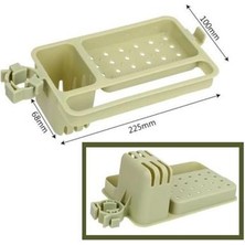 Durgunstore Buffer&reg; Musluğa Takılan Sünger Havlu Askılı Sabun Hazneli Mutfak Banyo Lavabo Düzenleyici Organizer