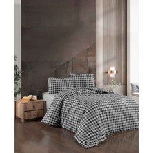 Menderes Home Cotton Collection Flanel R Tek Kişilik Nevresim Takımı Mongar Siyah