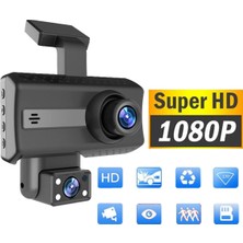 Talent 1080P Hd Araç Içi Kamera Araba Dvr Sürüş Kaydedici, 3.0 Inç IPS Ekranlı Kontrol Paneli Kamerası, Park Monitörü, Döngü Kayıt (Yurt Dışından)