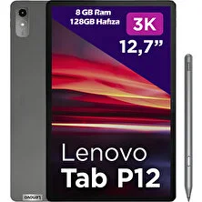 Lenovo Tab P12 TB370FU 8gb + 128GB 3k 12.7'' Wifi Tablet ZACL0030TR + Lenovo Tab Pen Plus Hediyeli