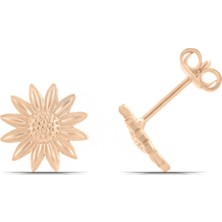 Parmas Design Ayçiçeği Tasarım 925 Ayar Gümüş Kadın Küpe