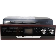 Knstar Kn-17 Hoparlörlü Pikap Radyo Kaset USB Mp3 Çalar