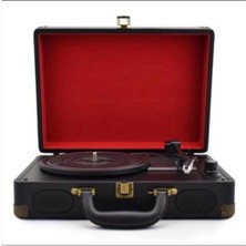 Music DJ Music Çantalı Şarjlı Pikap +Bluetooth+Usb Giriş Plak Çalar