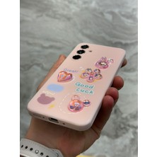 SPHONE Samsung Galaxy M34 5g 3D Kabartma Emoji Figür Ayıcık Çiçek Kurdele Happy Good Luck Funny Heart