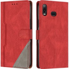 Yihang Boutique Samsung Galaxy A10S Flip Cover Cüzdan Telefon Kılıfı ile Uyumlu, Kart Yuvalı ve Kickstand Fonksiyonlu (Yurt Dışından)