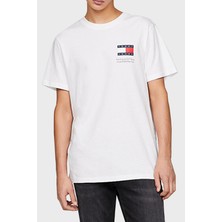 Tommy Jeans Pamuklu Slim Fit Bisiklet Yaka T Shirt Erkek T Shirt DM0DM18263 Ybr