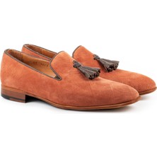 Zerbay Hekla Püsküllü Mikrolight Taban Loafer Hakiki Deri Süet Erkek Klasik Ayakkabı