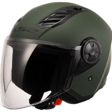 LS2 Airflow 2 Mat Yeşil Polikarbon Motosiklet Kaskı Geliştirilmiş Havalandırma ve Konfor Özellikleri