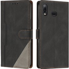 Yihang Boutique Samsung Galaxy A10S Flip Cover Cüzdan Telefon Kılıfı ile Uyumlu, Kart Yuvalı ve Kickstand Fonksiyonlu (Yurt Dışından)