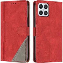 Yihang Boutique Honor X8 Flip Cover Cüzdan Telefon Kılıfı ile Uyumlu, Kart Yuvalı ve Kickstand Fonksiyonlu (Yurt Dışından)