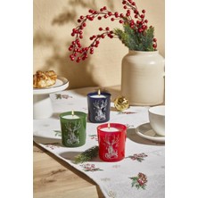 Selka Home 3'lü Christmas Geyik Tasarım Cam Kokulu Candle Mum 110 gr