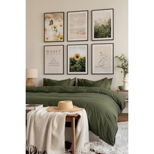 Artavessa 6 Parça Ahşap Çerçeve Görünümlü Mdf Tablo Seti