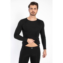 Saac Saac-Erkek Siyah Uzun Kol Termal Tek Üst ATLET-BADI-BODY-578