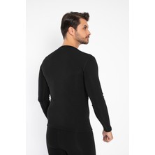 Saac Saac-Erkek Siyah Uzun Kol Termal Tek Üst ATLET-BADI-BODY-578