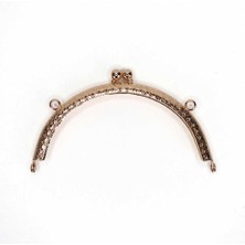 Ritzz Oval Delikli Vintage Metal Çanta Bursu 12.5cm Gold