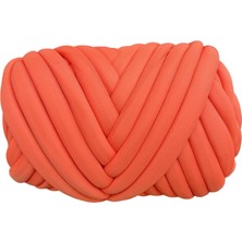Burake Polyester Kalın Iplik, Jumbo Boru Şeklinde Iplik, Yumuşak Yıkanabilir Örgü Hacimli Kalın Turuncu (Yurt Dışından)