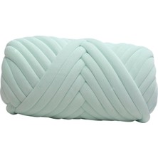 Burake 1kg Kadife Tıknaz Iplik Kol Örgü Rahat Yıkanabilir Halı Yapımı Jumbo Açık Yeşil (Yurt Dışından)