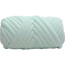 Burake 1kg Kadife Tıknaz Iplik Kol Örgü Rahat Yıkanabilir Halı Yapımı Jumbo Açık Yeşil (Yurt Dışından)