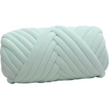 Burake 1kg Kadife Tıknaz Iplik Kol Örgü Rahat Yıkanabilir Halı Yapımı Jumbo Açık Yeşil (Yurt Dışından)