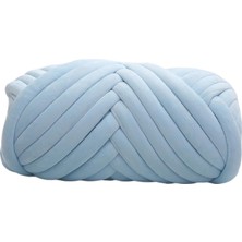 Burake 1kg Kadife Tıknaz Iplik Kol Örgü Rahat Yıkanabilir Halı Yapımı Jumbo Açık Mavi (Yurt Dışından)