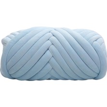 Burake 1kg Kadife Tıknaz Iplik Kol Örgü Rahat Yıkanabilir Halı Yapımı Jumbo Açık Mavi (Yurt Dışından)