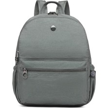 Smart Bags Krinkıl Metalik Kumaş Büyük Boy Sırt Çantası BC 3125 - Metalik Koyu Yeşil