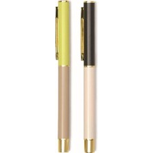 Design Works İnk Color Block Pens Off Whıte & Taupe (Set Of 2) - 2'li Tükenmez