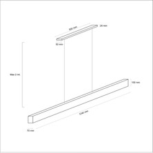 Woodlight Ahşap Aydınlatma Lineer 3000K(GÜN Işığı) Sarkıt LED Armatür Linear Aydınlatma