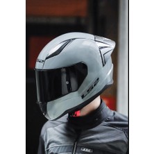 Ls2 Rapıd 2 Race Nardo Gri Kask (Siyah+Şeffaf Cam+Spoıler)