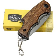 Buck Ahşap Saplı Komple Çelik Çakı X44 14 cm