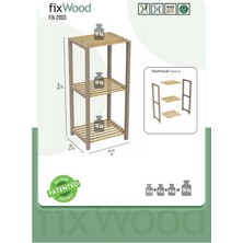 Fixwood  FIX-2003 Çok Amaçlı Raf 37 cm Bej