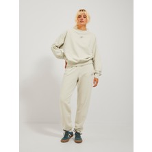 Jack & Jones Jxjada Soft Rlx Hw Pants Swt Sn Kadın Beyaz Eşofman Altı 12244364-01