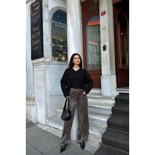 MyLove Leopar Saten Pantolon Leopar Desen