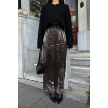 MyLove Leopar Saten Pantolon Leopar Desen