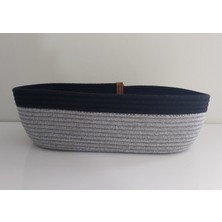 Home Decors By Özlem Oval Sepet Düzenleyici Organizer Hasır Sepet Dekorasyon Hediyelik - 32X18X10 cm